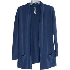 Leo & Nicole Navy Open Knit Long Sleeve Cardigan Women’s Size Medium Casual Wear